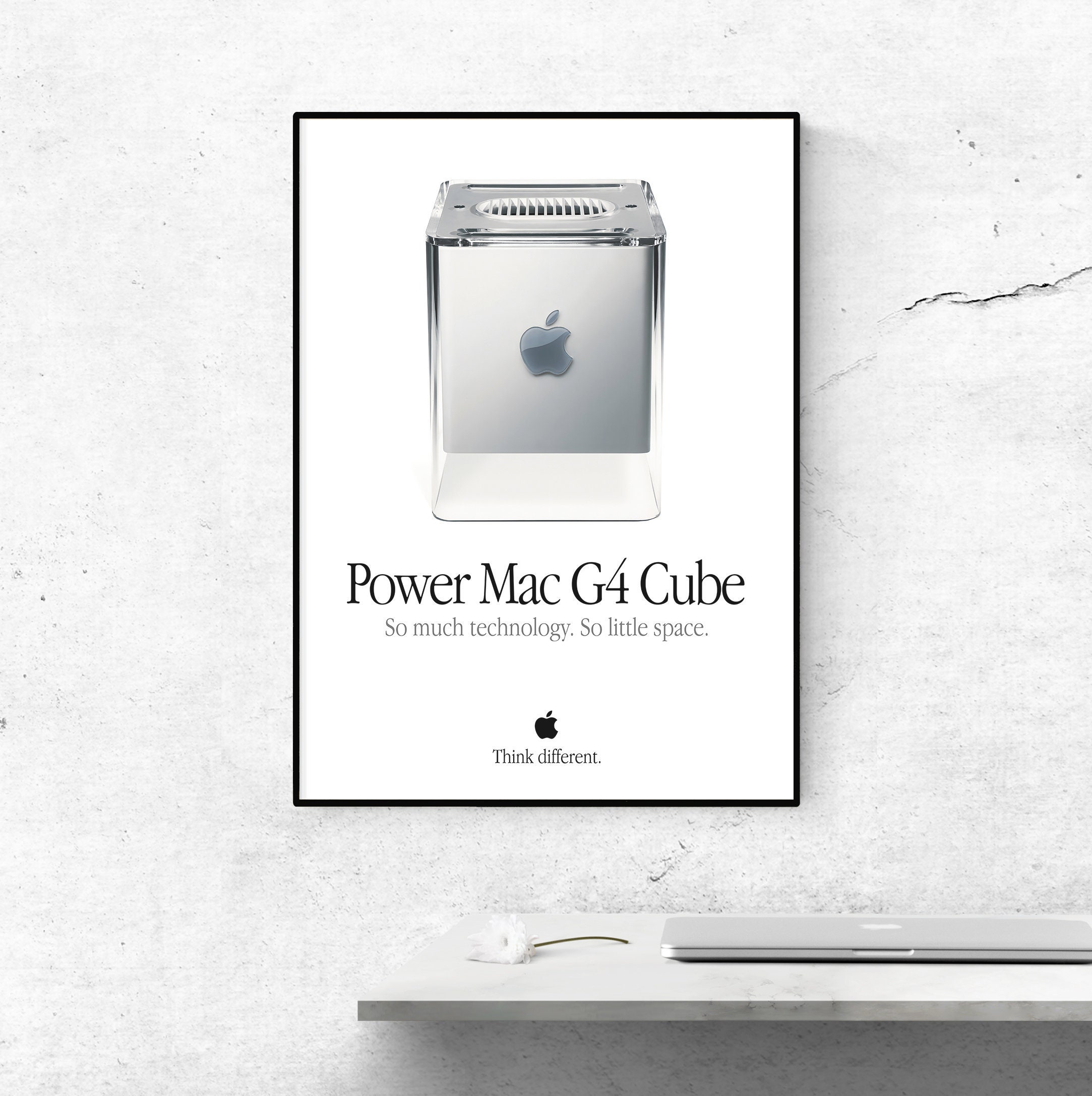 Apple Power Mac G4 Cube 広告ポスター：ヴィンテージ Mac プリント
