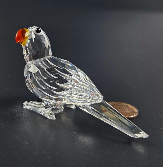 スワロフスキー スワロフスキー パロット オウム 鳥 クリスタル