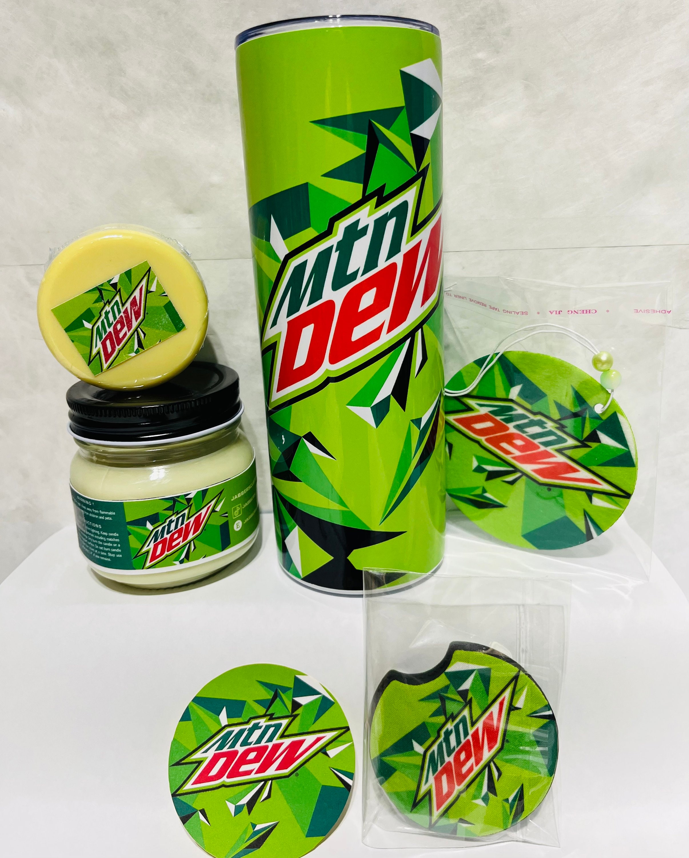 Mountain Dew Themed Gift Set 20 Oz Tumbler | MTN Dew Scented