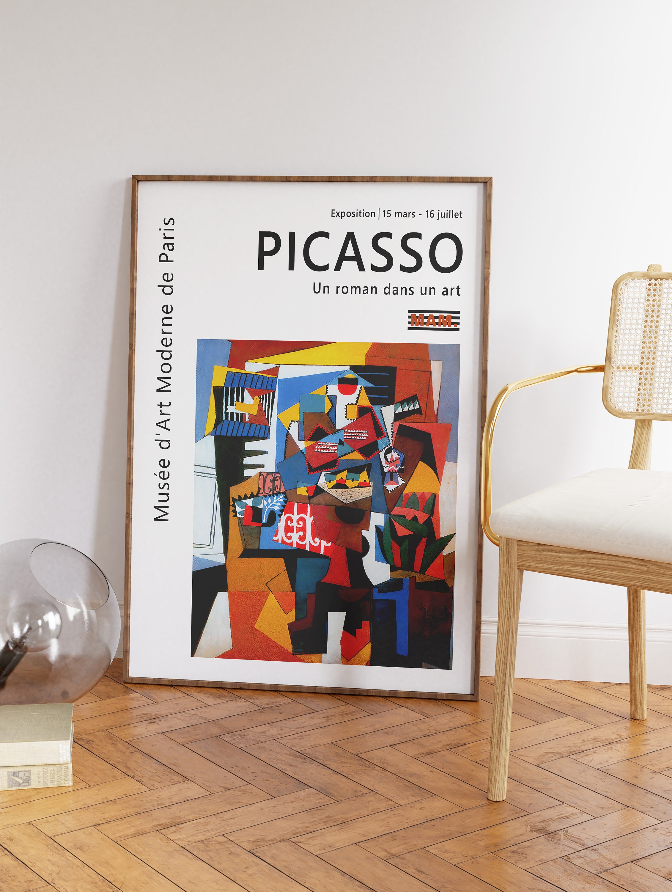 Picasso Exhibition Poster, Cubism Print, Abstract Art Poster