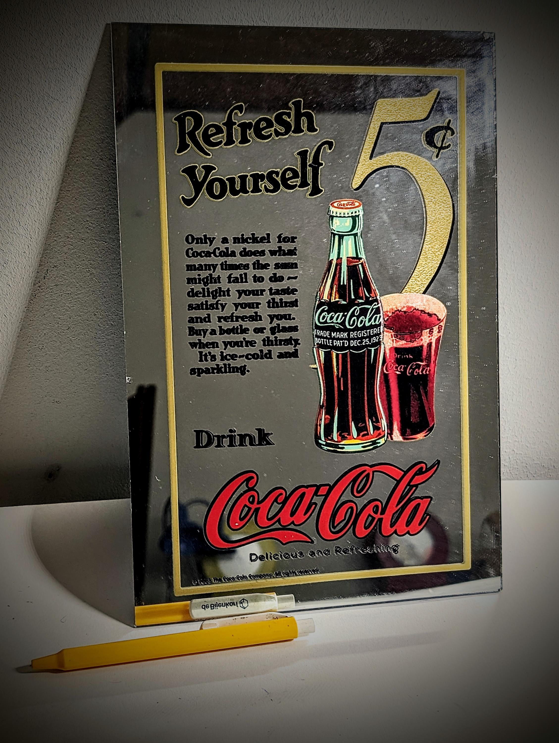 Vintage Coca Cola Advertising Mirror -