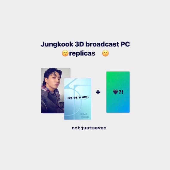 Jungkook/jk 3D Broadcast BTS Photocards Set - Etsy