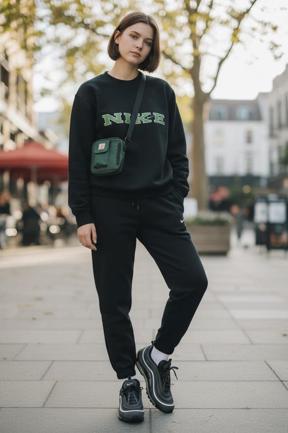 Vintage 90s NIKE Crewneck Sweater, Embroidered Logo (size M) - Etsy