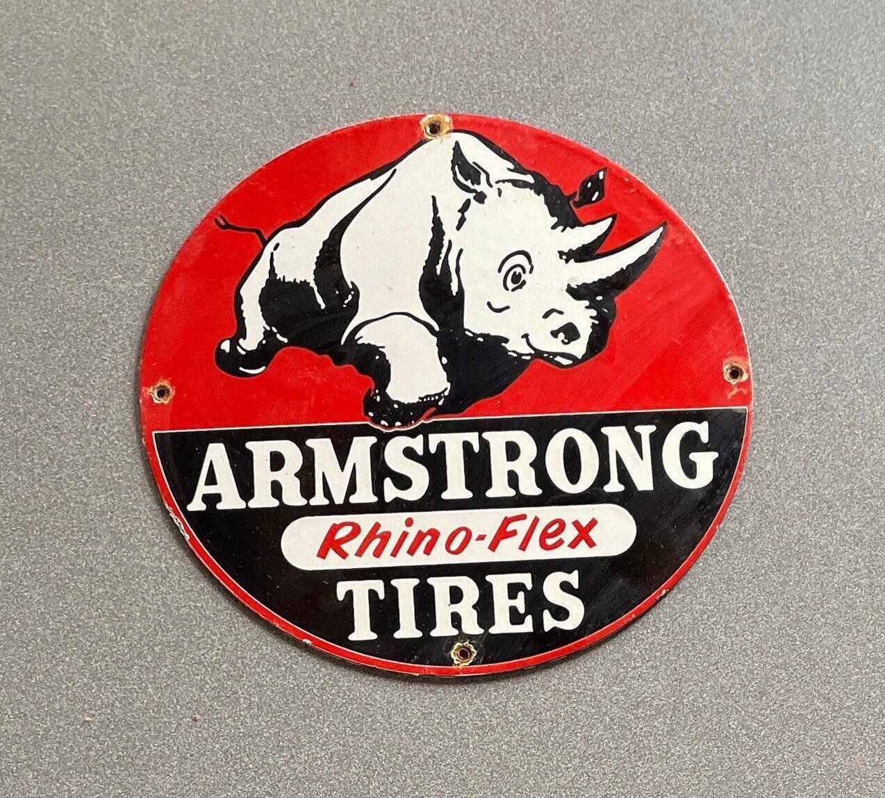 VINTAGE ARMSTRONG RHINO Tires Porcelain Sign Car Oil Gas Truck - Etsy