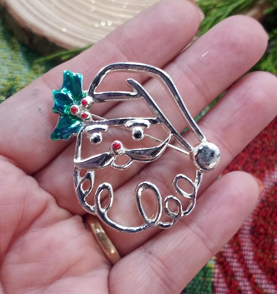 ヴィンテージ SANTA サイン入り AAi シルバートーン グリーンエナメル