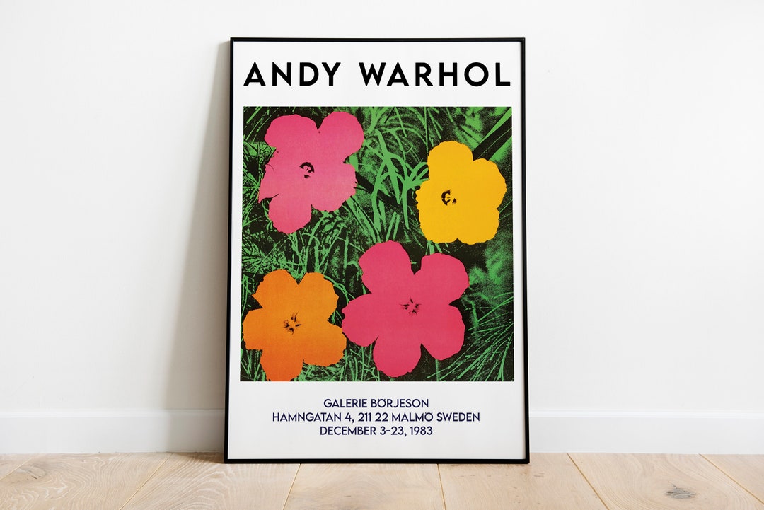 Andy Warhol Flowers Exhibition Poster: Vintage Floral Art Print