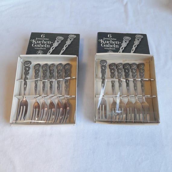 ヴィンテージ ヒルデスハイマー ローズ シルバーメッキ ケーキフォーク