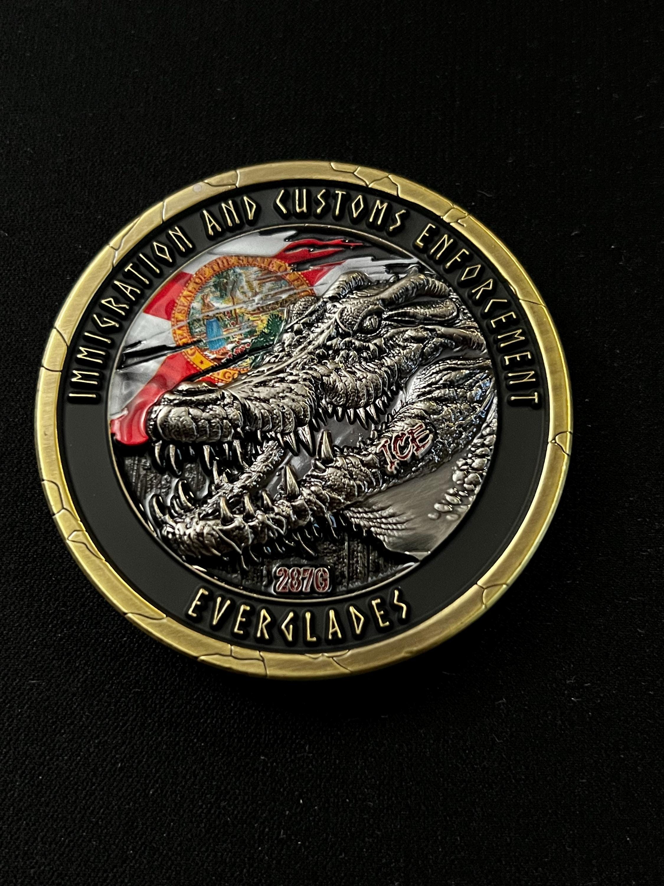 H.S.I. / I.C.E. / FDLE Alligator Alcatraz Challenge Coin - Etsy