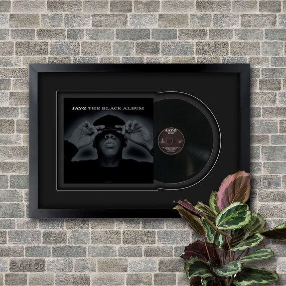 Jay Z, the Black Album, Vinyl LP Record Framed and Ready to Hang