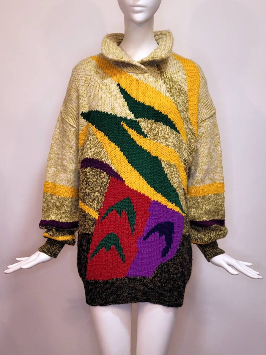 UMBERTO GINOCCHIETTI Vintage 1980s Knitted Wool Sweater - Etsy Israel
