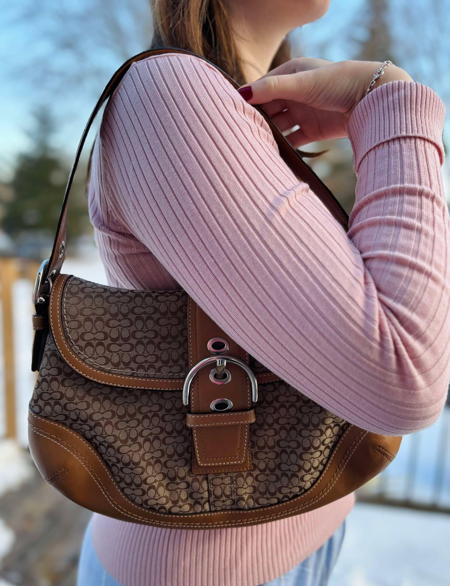 Vintage Y2K COACH Soho Signature Shoulder Bag, Coach Monogram