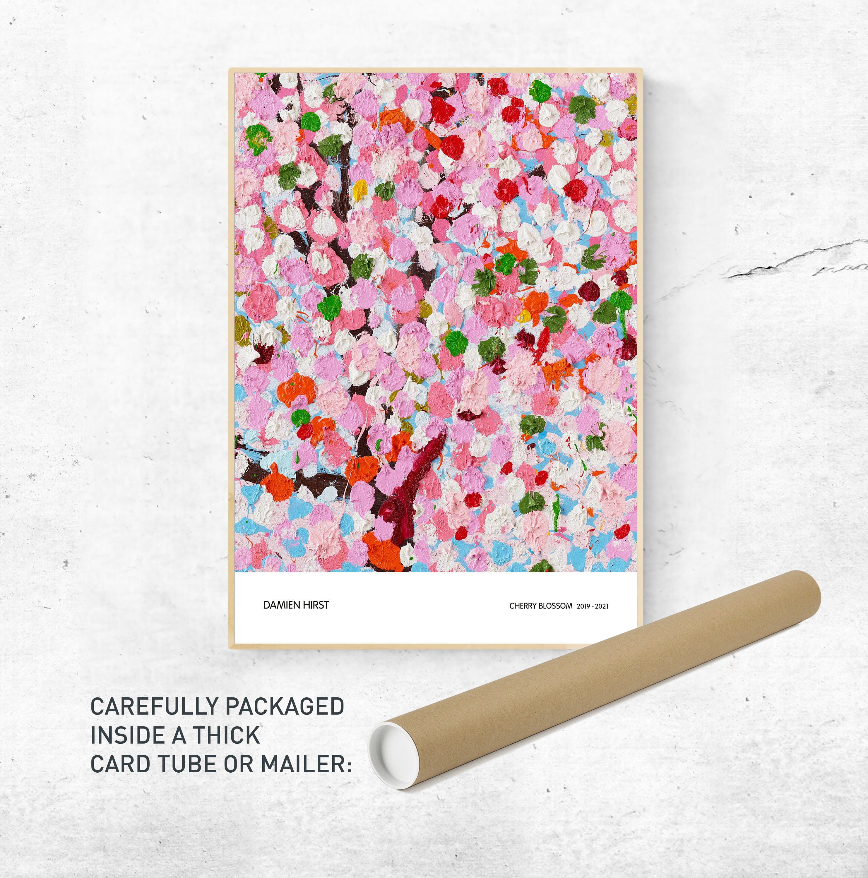 Damien Hirst Cherry Blossom Print: Limited Edition A4 Silk Art - Etsy