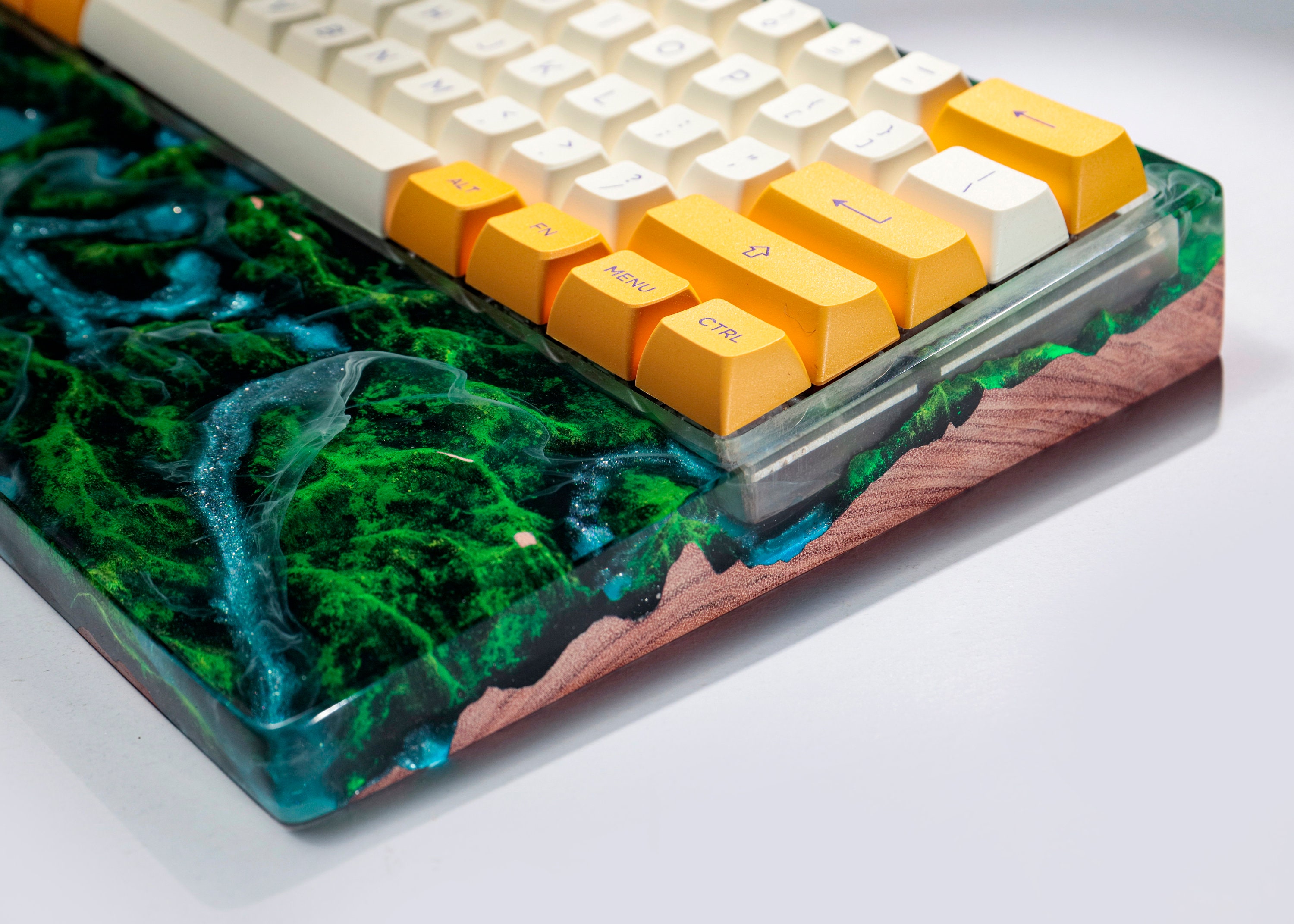 Mystery Forest Artisan Wrist Rest, Resin Keyboard Wrist Rest