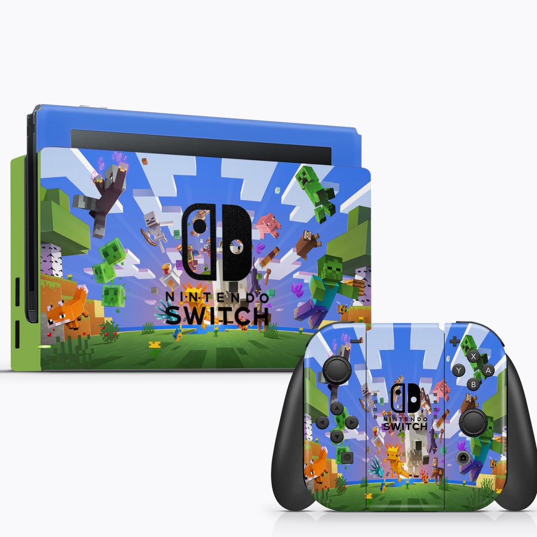 Minecraft Pattern Nintendo Switch Skin Decal for Console Joy-con