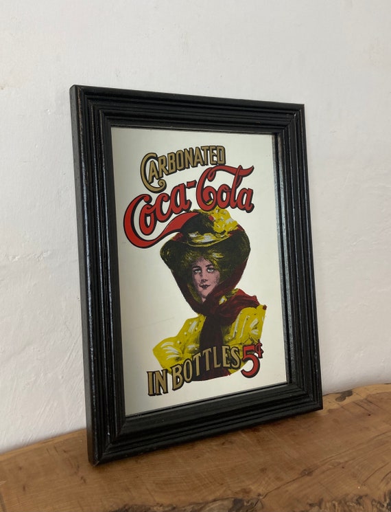 Vintage Coca Cola Mirror: Victorian Lady Advertising Collectible