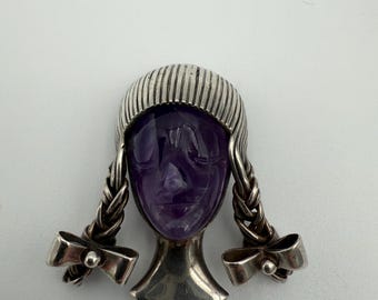 ヴィンテージ ロス・バレステロス メキシコ産アメジスト ガール