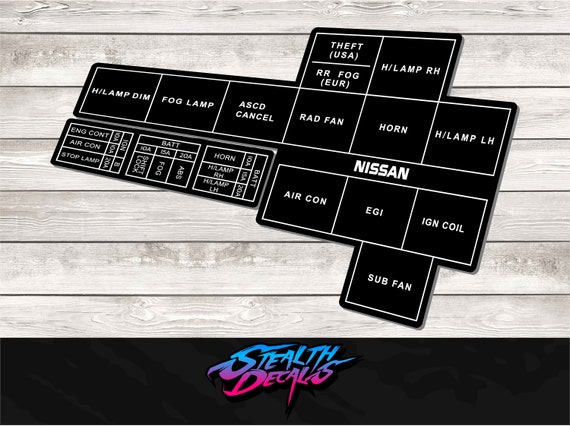 300ZX フェアレディZ ヒューズボックスカバー ステッカーセット - Etsy