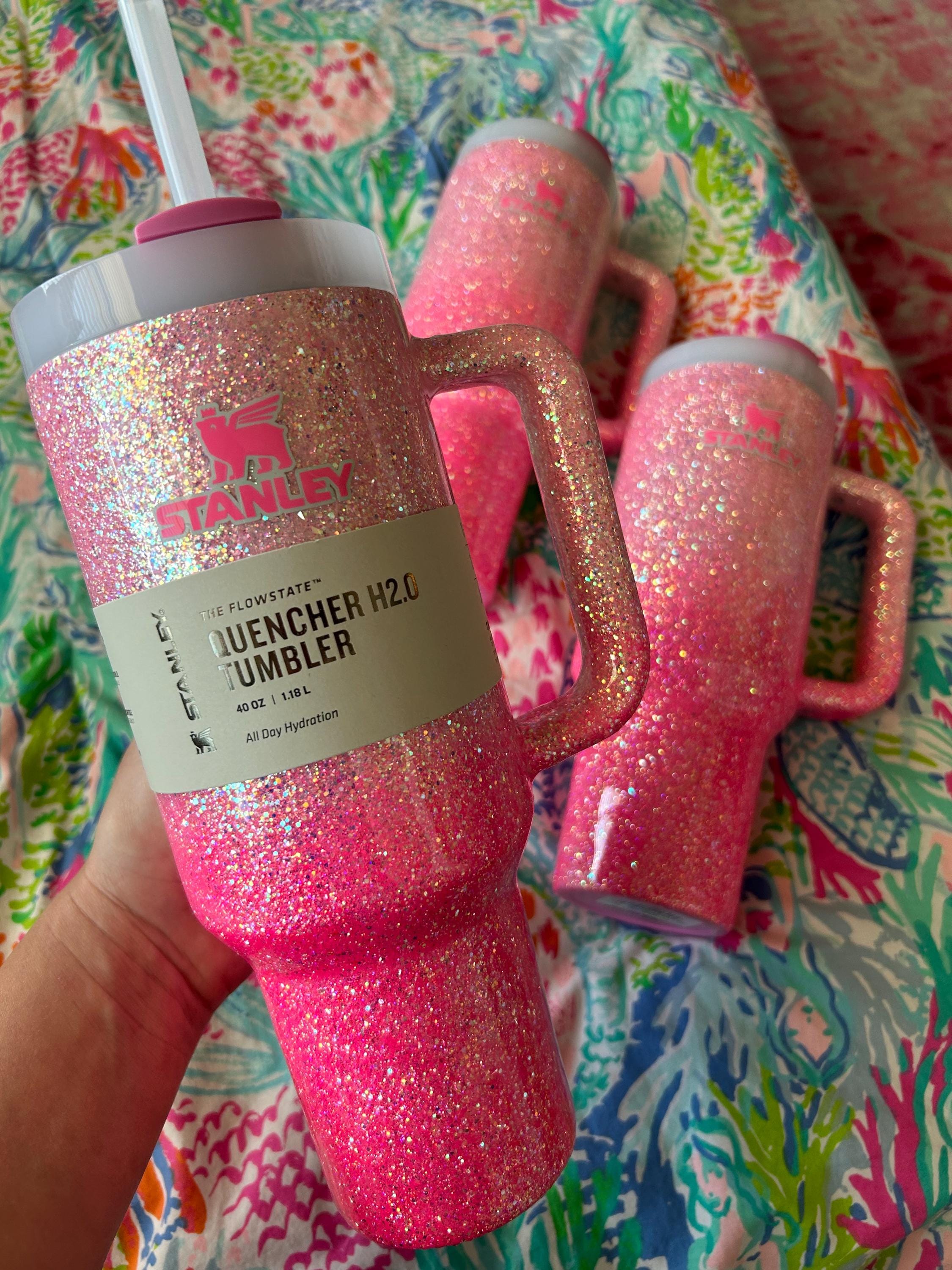 Pink glitter Stanley tumbler - Etsy 日本