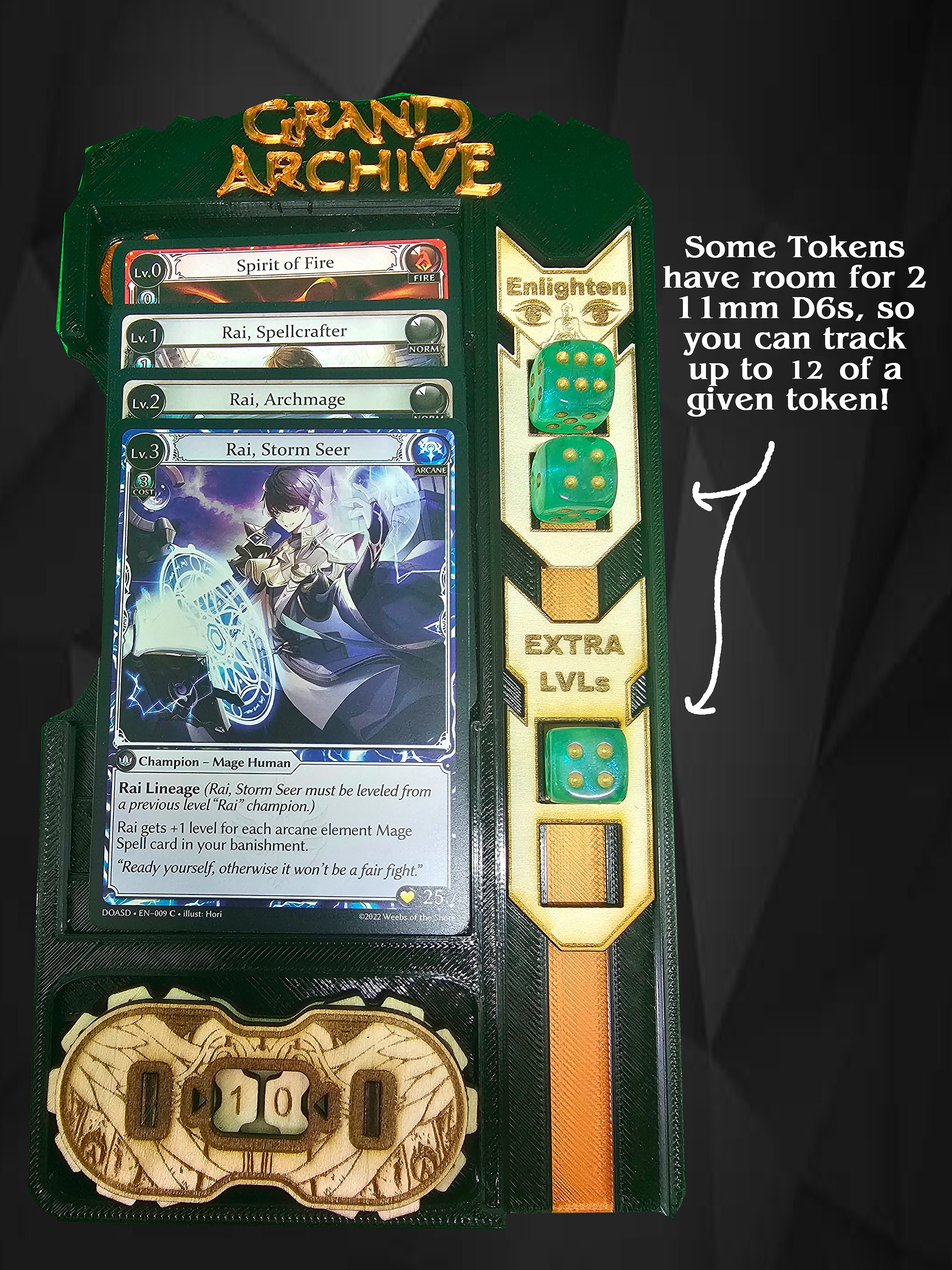Grand Archive TCG Champion Card Tray & Wooden Token Set - Digital