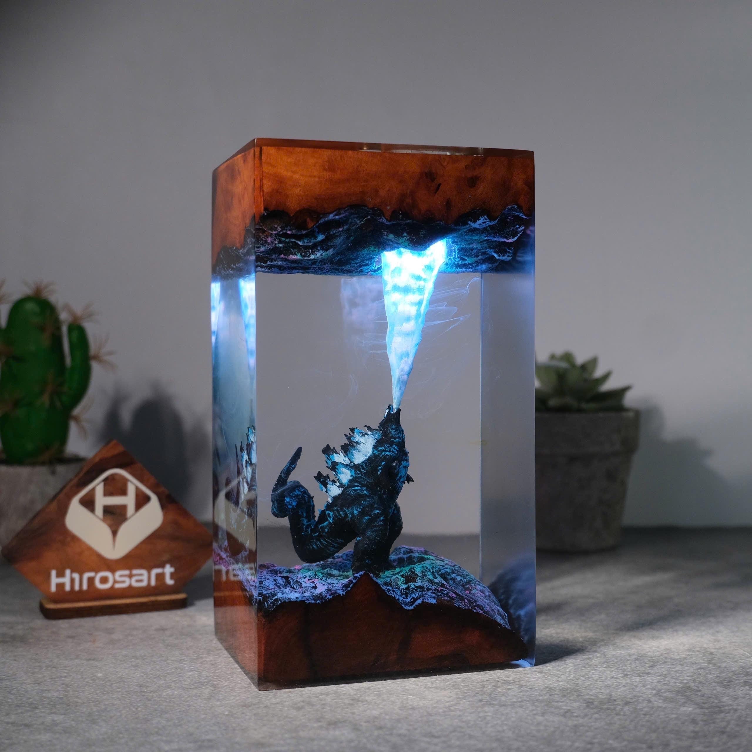 Lサイズ - ゴジラジのエポキシランプ