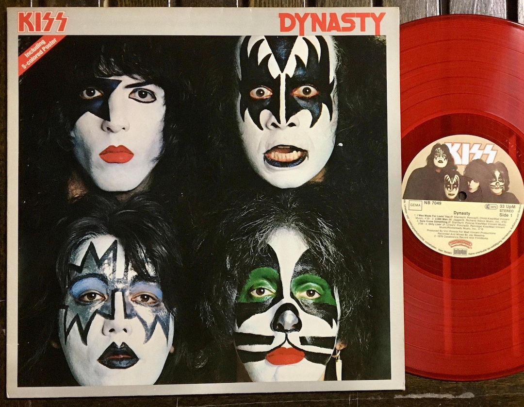 1979 Kiss Dynasty LP: Red Vinyl Album With Poster (near Mint) - Etsy