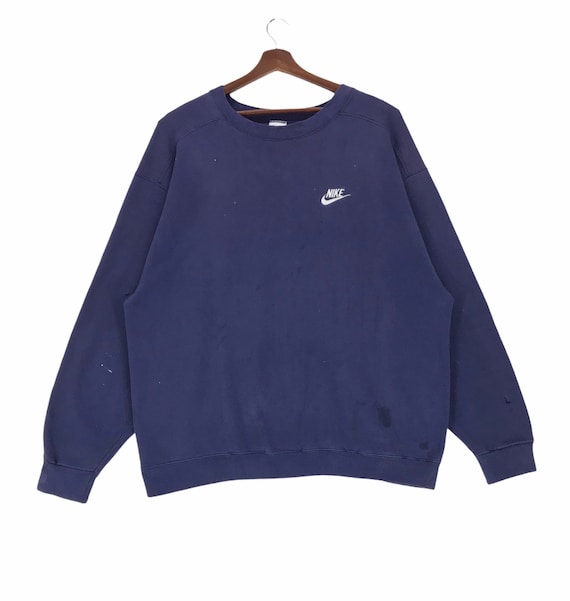 Vintage 90s Nike Sweatshirt, Blue Spellout Crewneck, Large - Etsy
