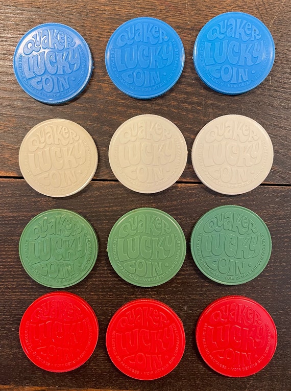 Collection of (12) Quaker Lucky Coins (c. 1968) Canada Breakfast