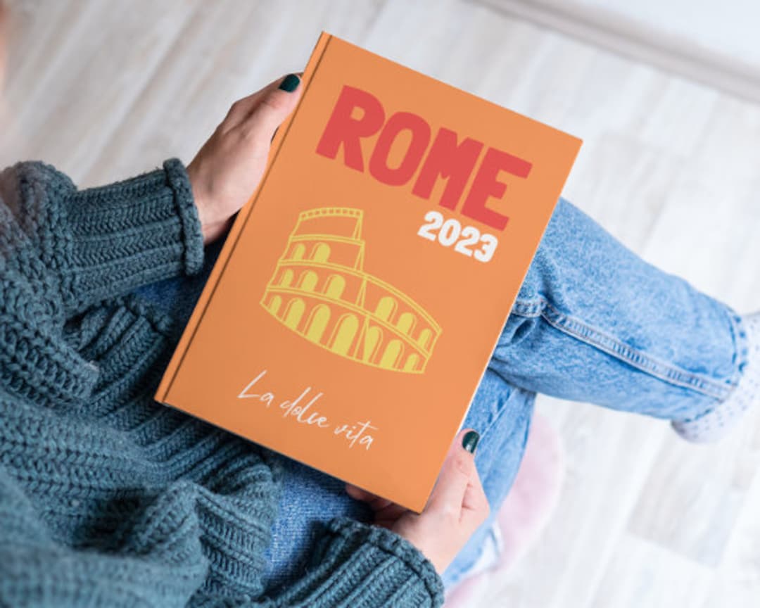 Rome Travel Photo Book Template: DIY Coffee Table Album (canva, A4