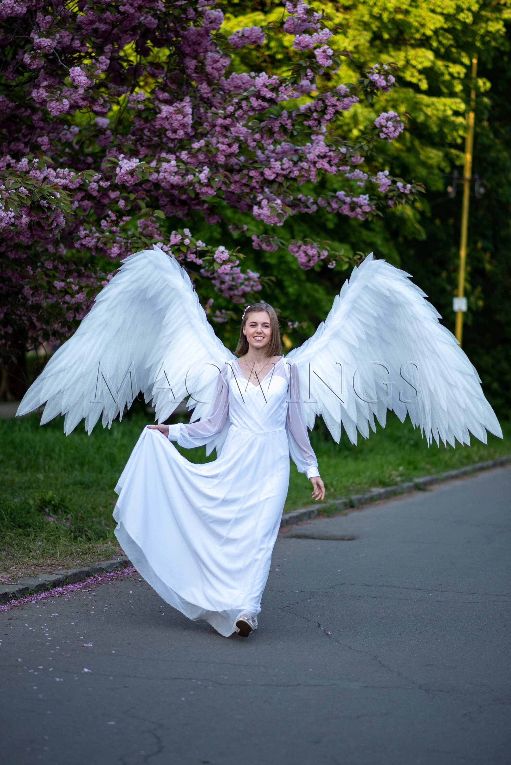 白い翼、天使の羽、女性用写真撮影用小道具、写真撮影用の翼、天使の