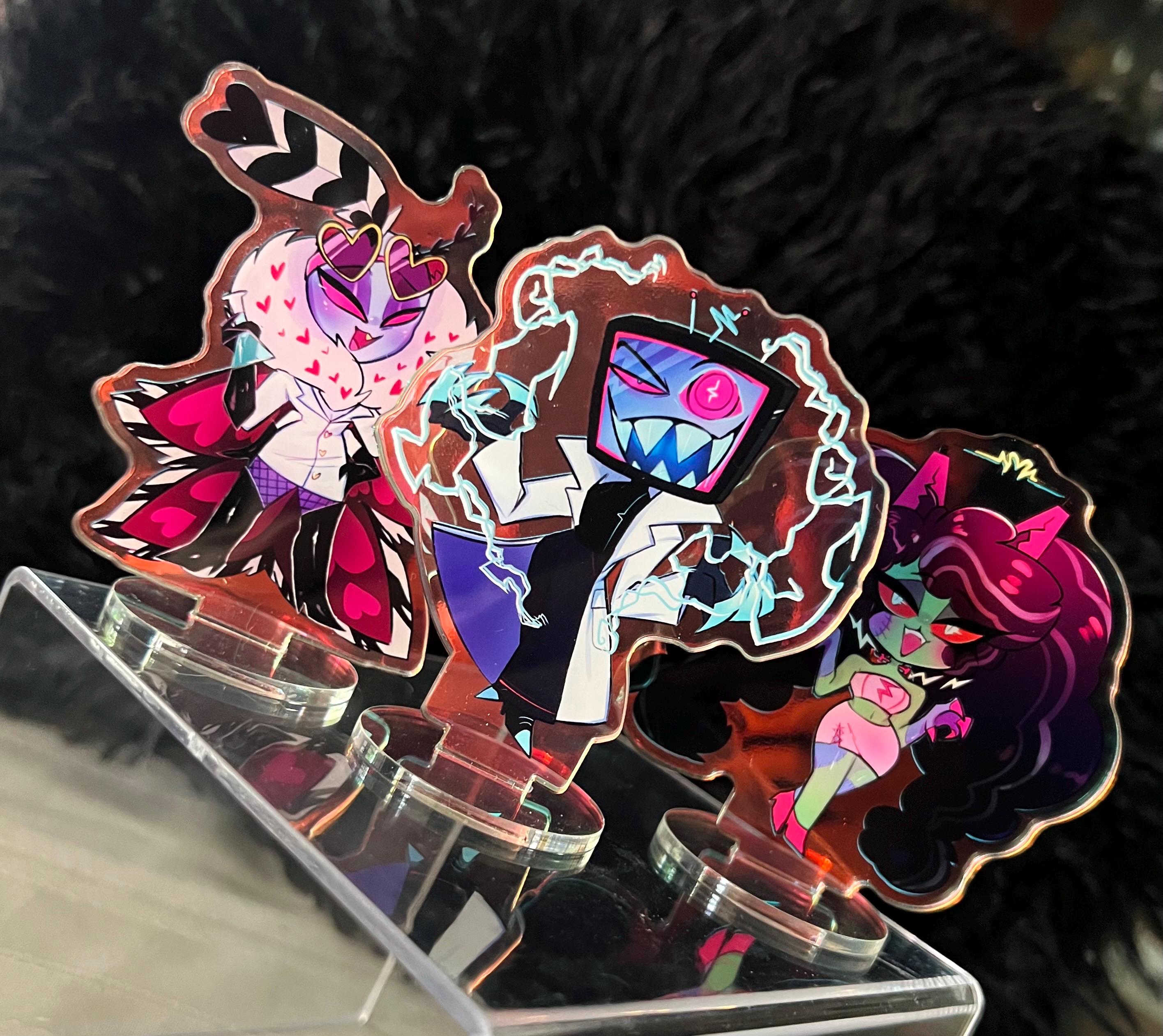 Hazbin Hotel Vox, Velvette, Valentino Halloween Collection Charms