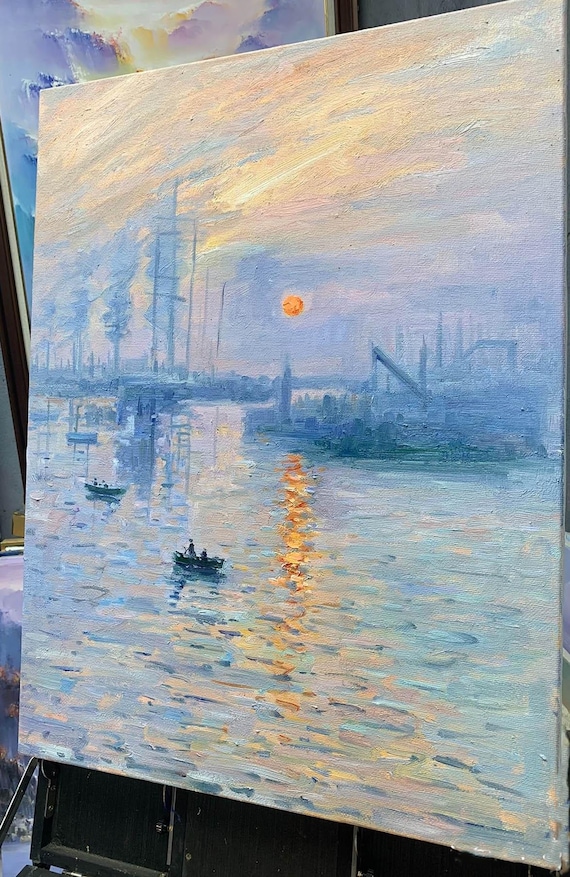 CM = クロード・モネ、印象、日の出、日の出 手描き油絵壁画複製油絵