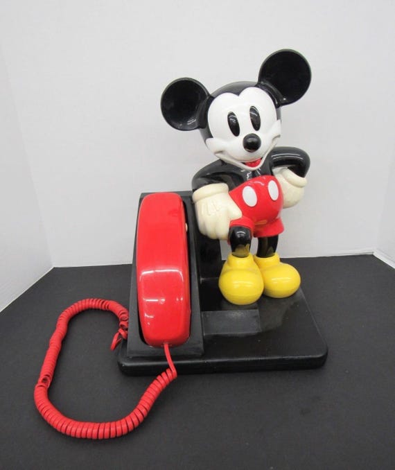 Vintage Classic 1990 AT&T 15” Tall Disney Mickey Mouse Push Button
