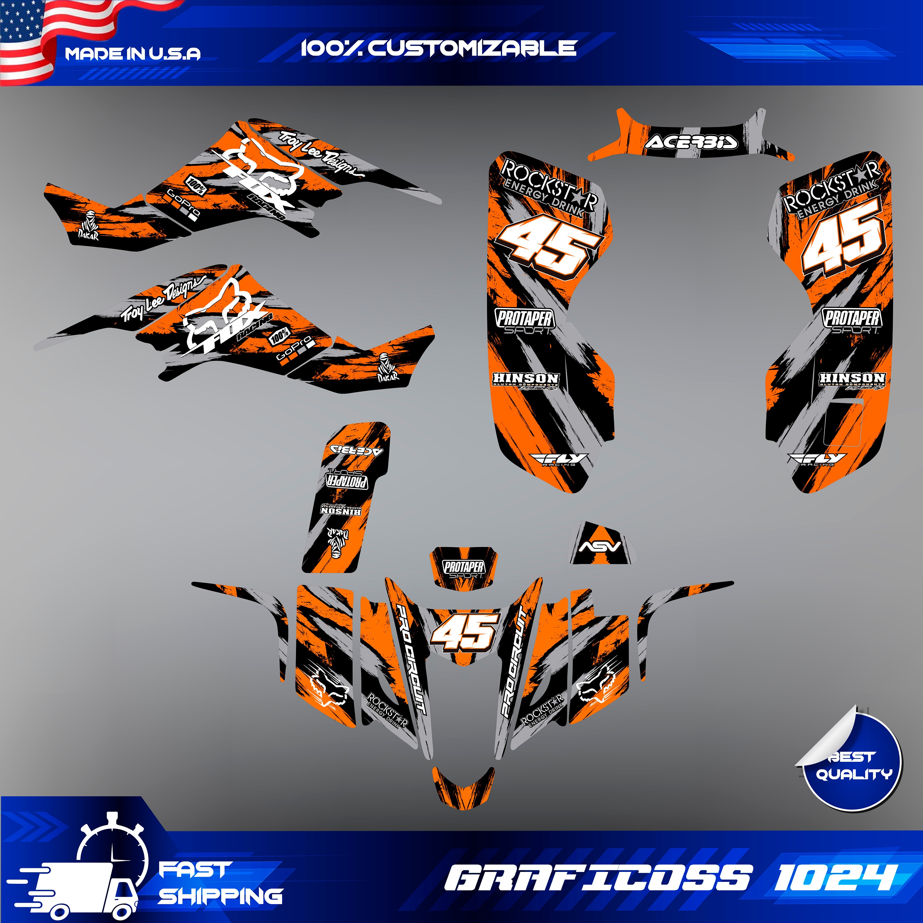 Kawasaki KFX 400 2003-2008 Graphics Kit Ltz 400 Suzuki Wrap