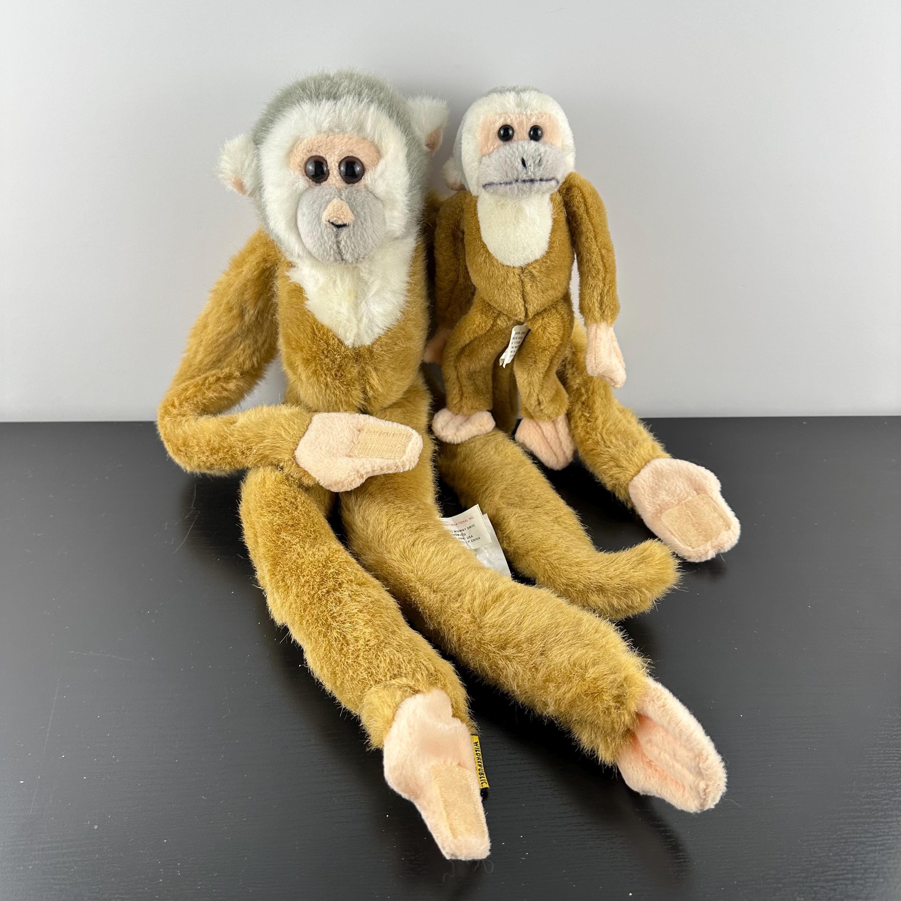 Vintage 1998 K&M International Brown and White Monkey Chimp Mommy