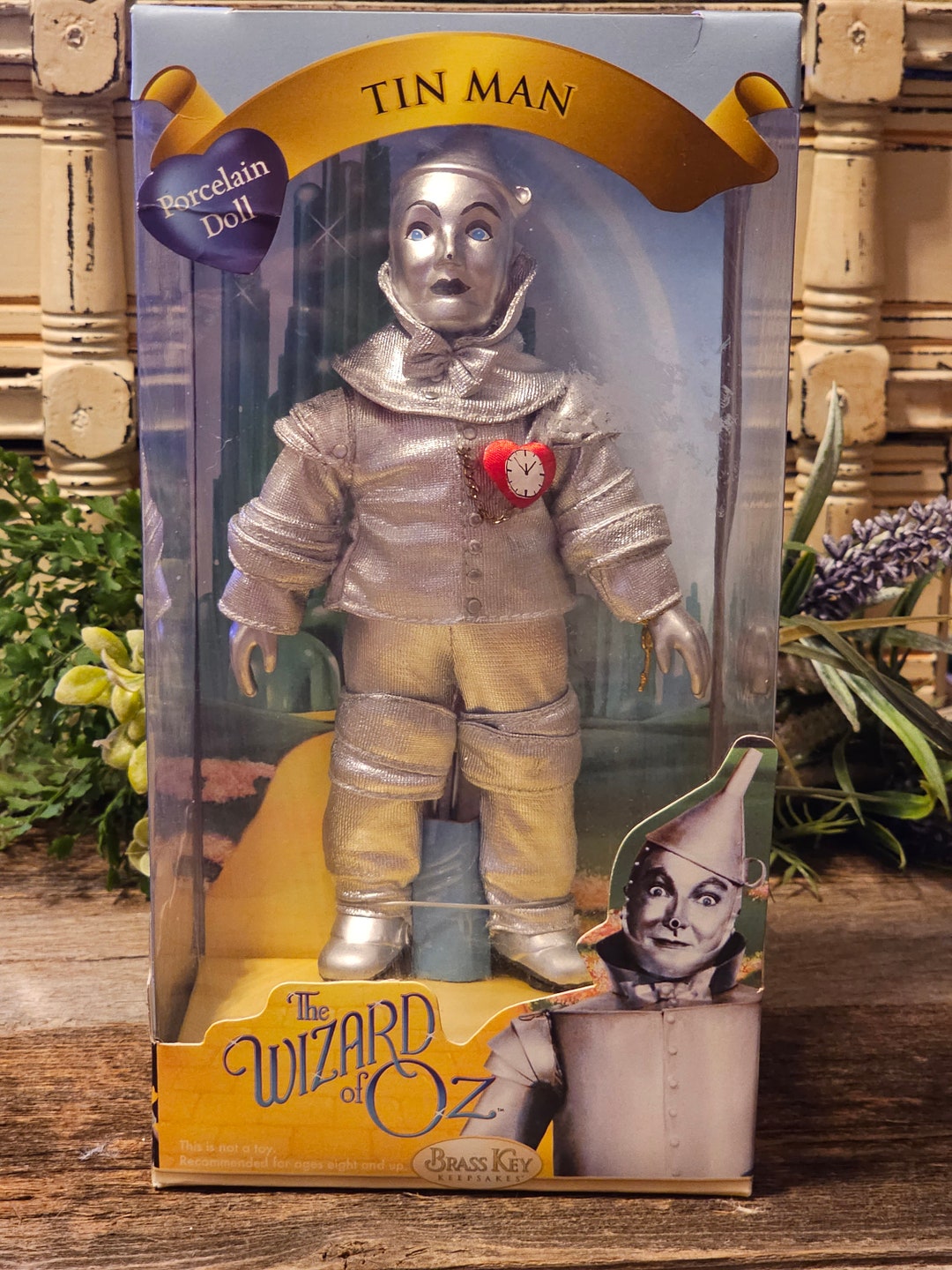 2005 Tin Man Porcelain Doll. the Wizard of Oz Brass Key Keepsakes