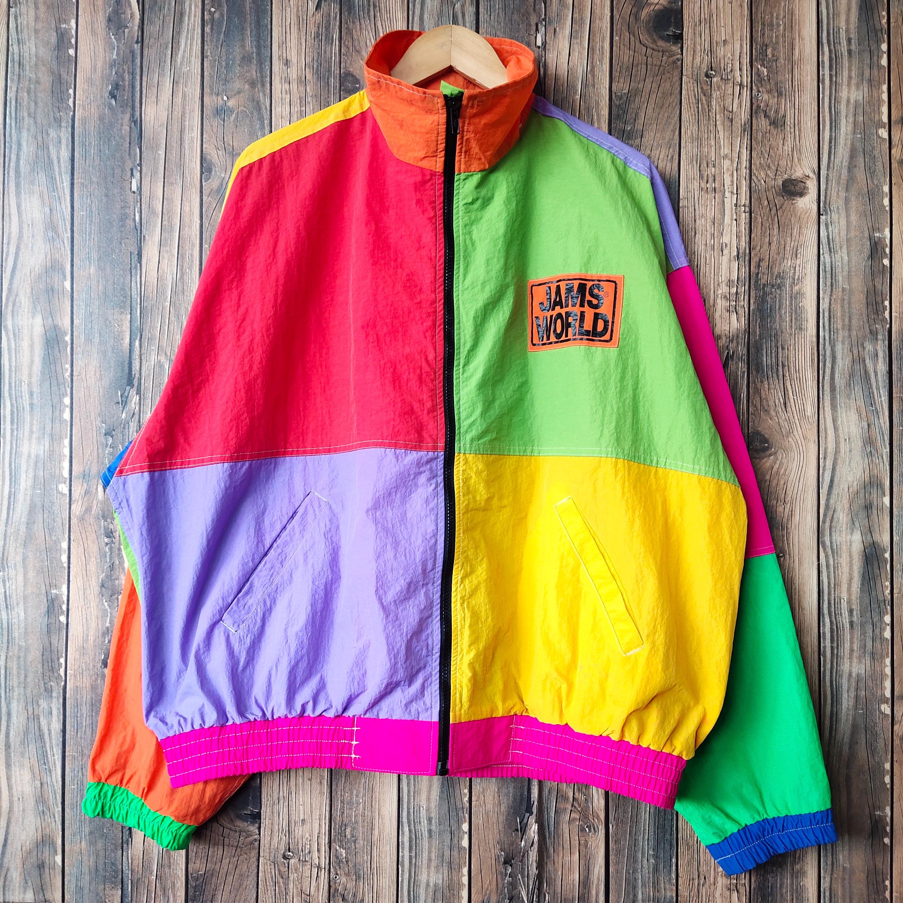 RARE Vintage 90s Jams World Honolulu Hawaii Multicolor Jacket Jams