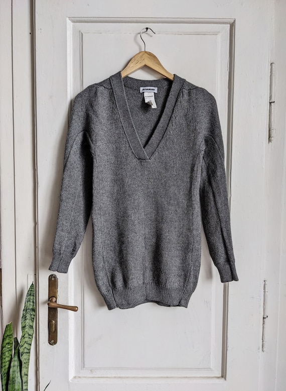 Vintage Jil Sander V-neck Sweater - Etsy