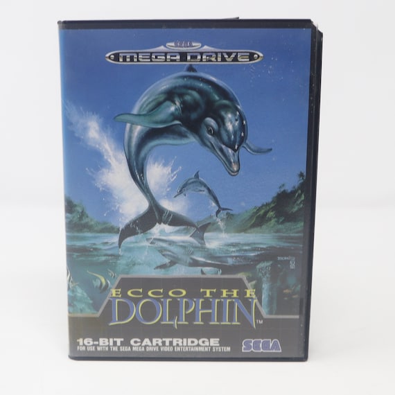 Vintage 1992 90s Sega Mega Drive Megadrive Ecco the Dolphin 16-bit