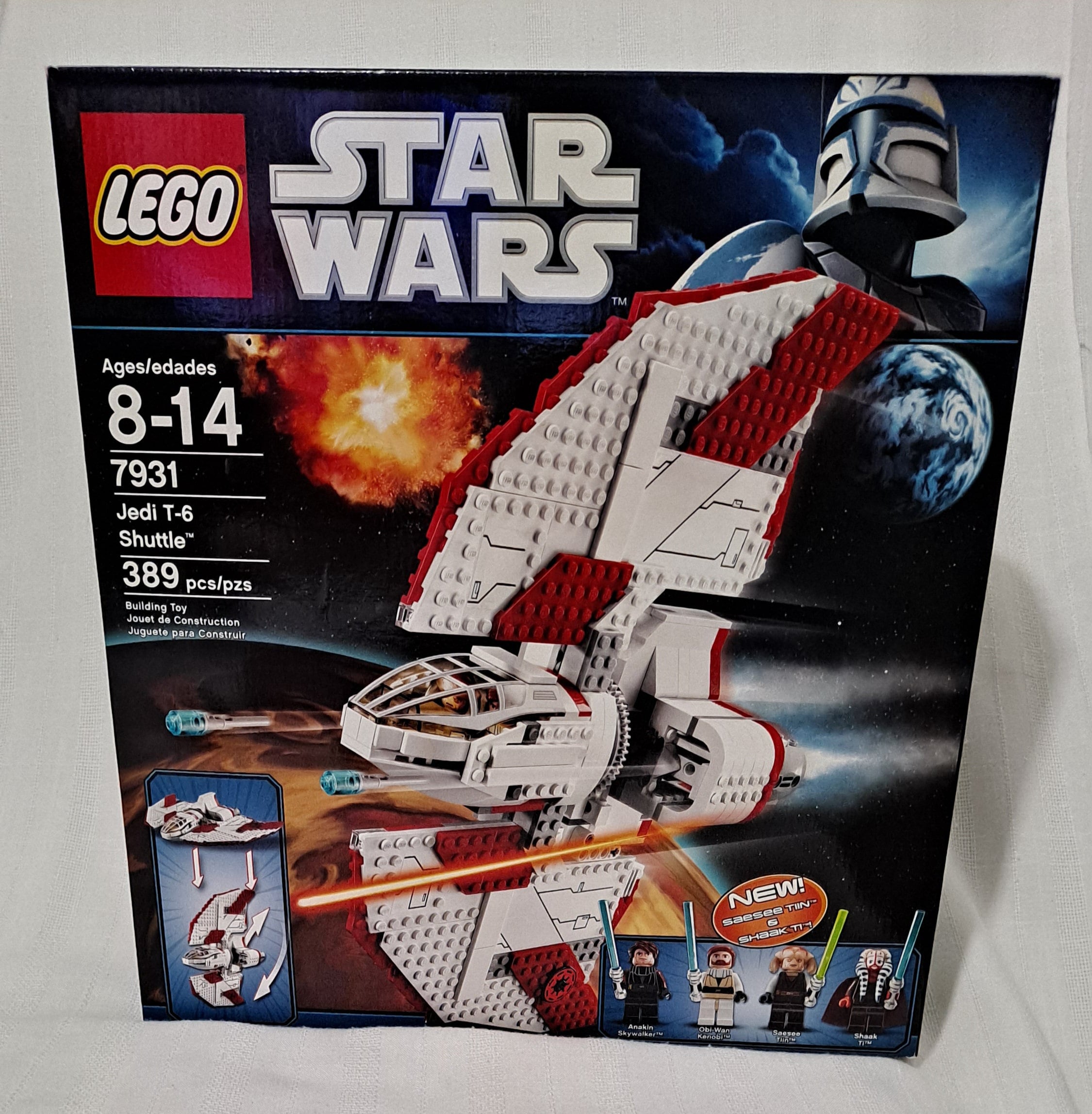 New Factory Sealed Lego 7931 Star Wars Clone Wars Jedi T-6 Shuttle