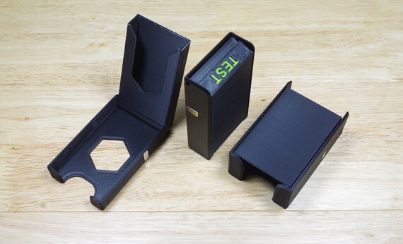 3D Printed Draw and Discard Deck Holder With Magnet - Polygon Cut
