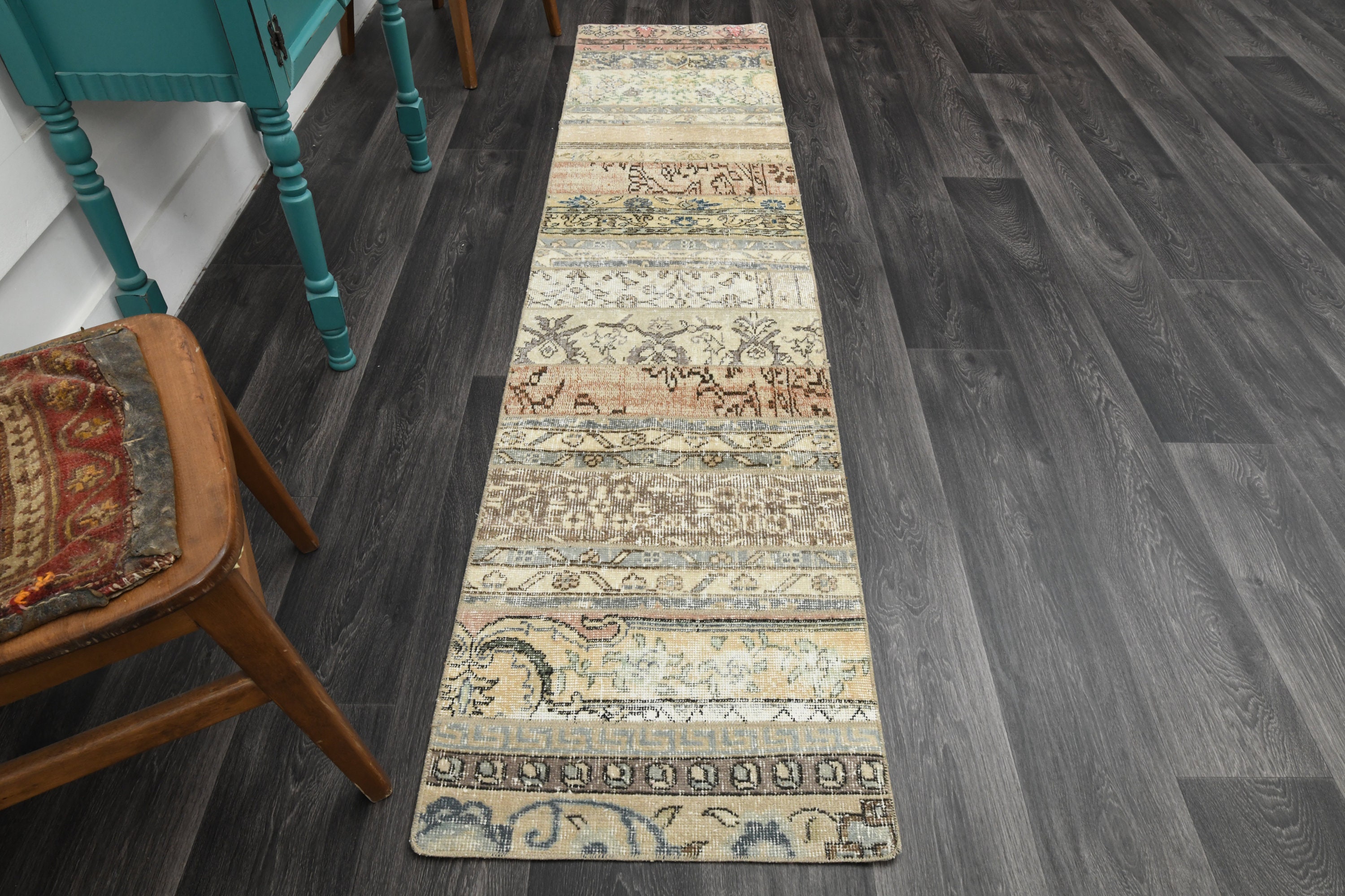 ランナー モロッカンタイル 120×58パッチワーク トルコヴィンテージ