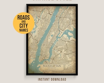 ヴィンテージ NYC マップ - 古い地図 1915 年 ロウアー マンハッタン