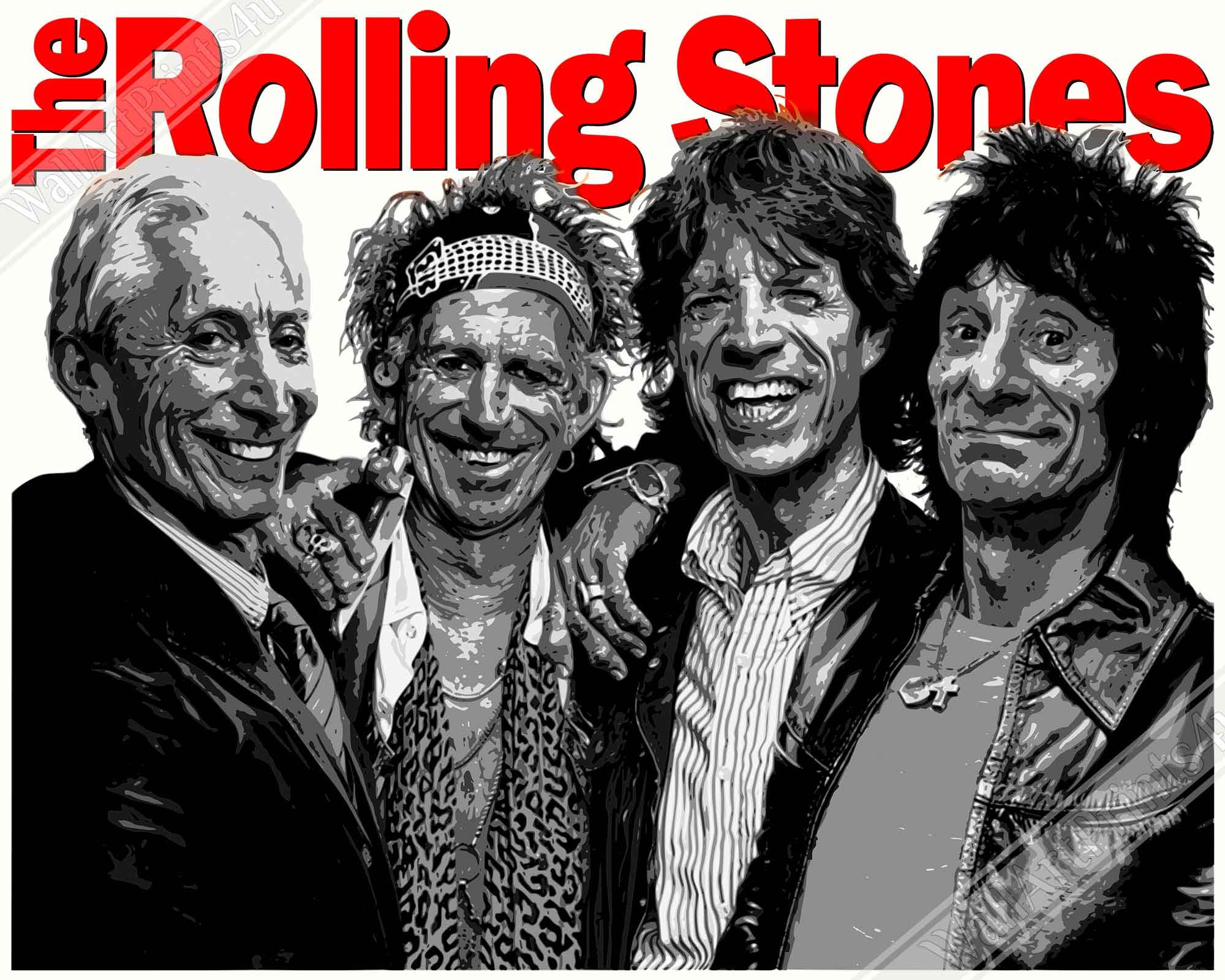 Rolling Stones Vintage Photo Poster: Restored Band Print - Etsy