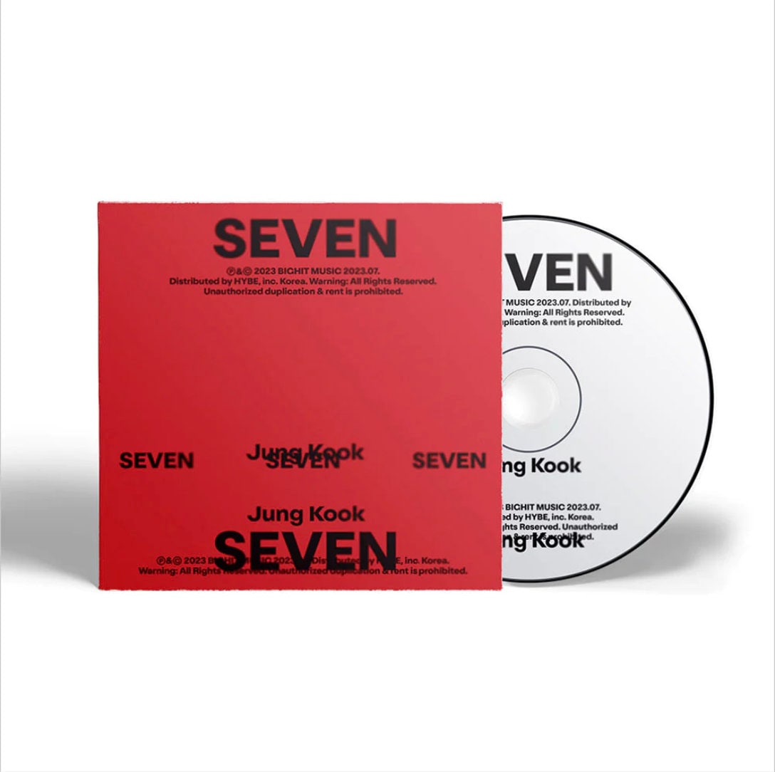 BTS Jungkook Seven Official CD Single Choose Original / Weekday