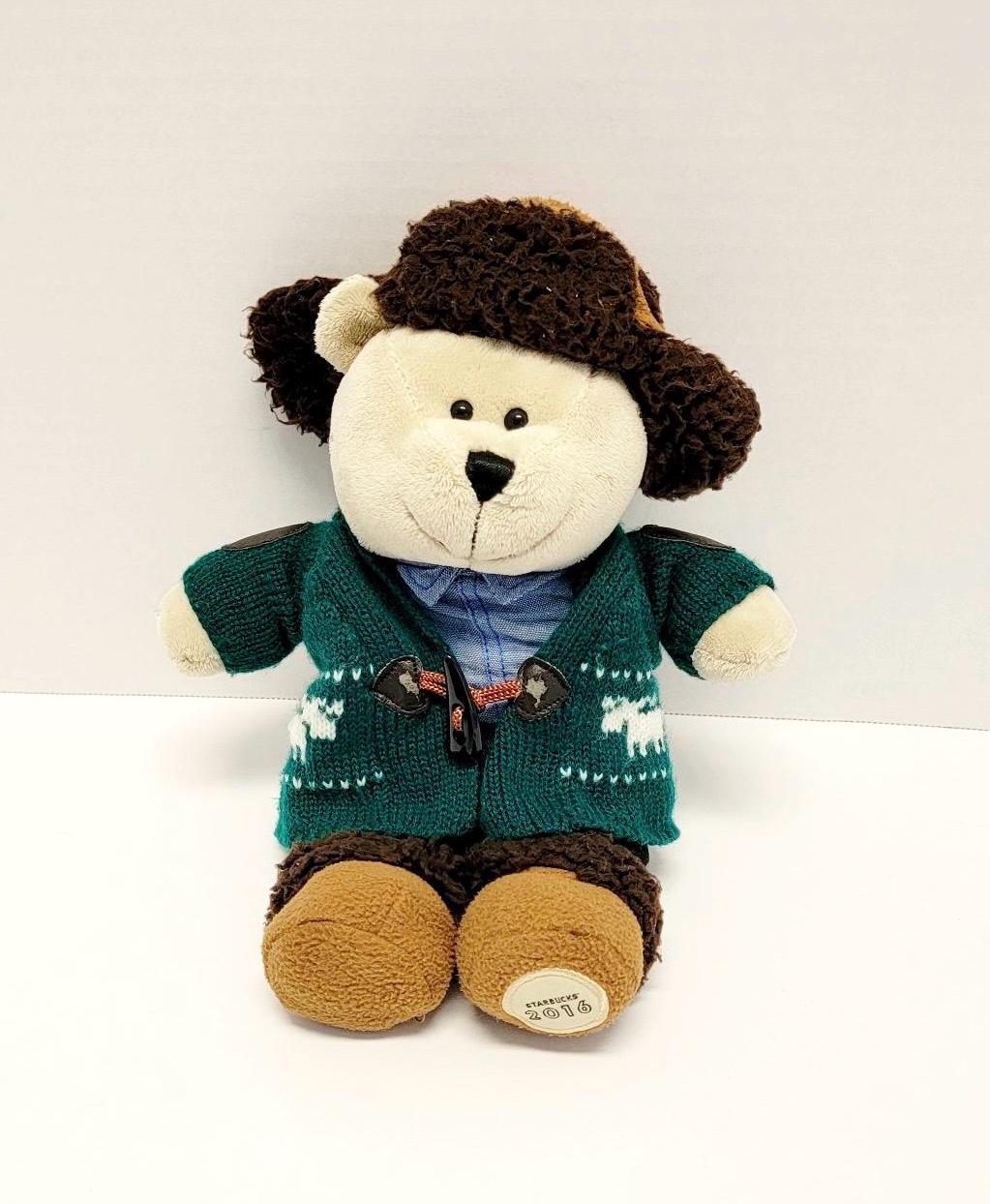 Starbucks Christmas Bear Bearista Plush Stuffed Animal Green