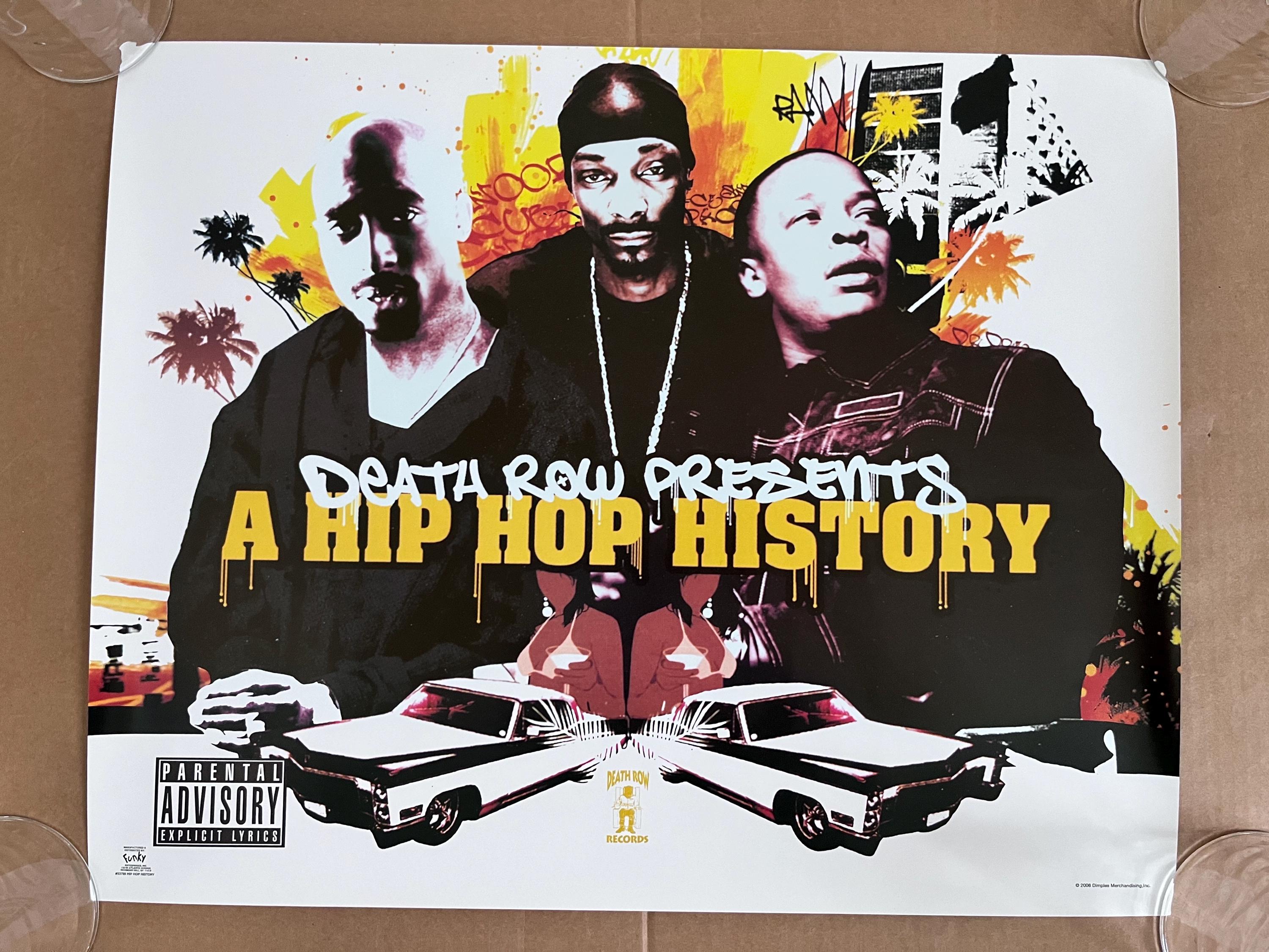 Hip Hop History Vintage Poster Dr. Dre Snoop Dog Tupac Death Row
