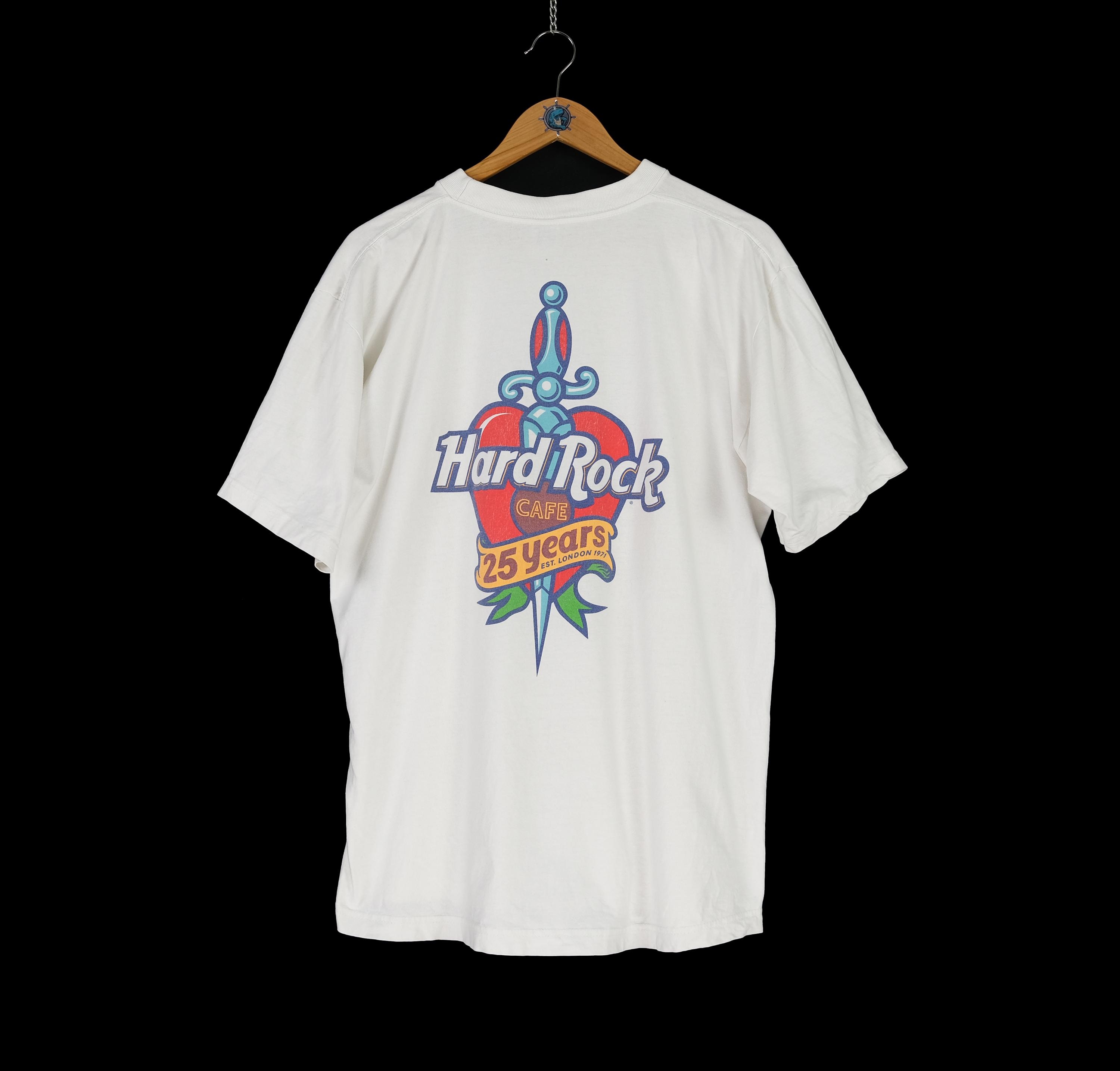 90s Vintage Hard Rock Cafe London 25th Anniversary T-shirt Size XL