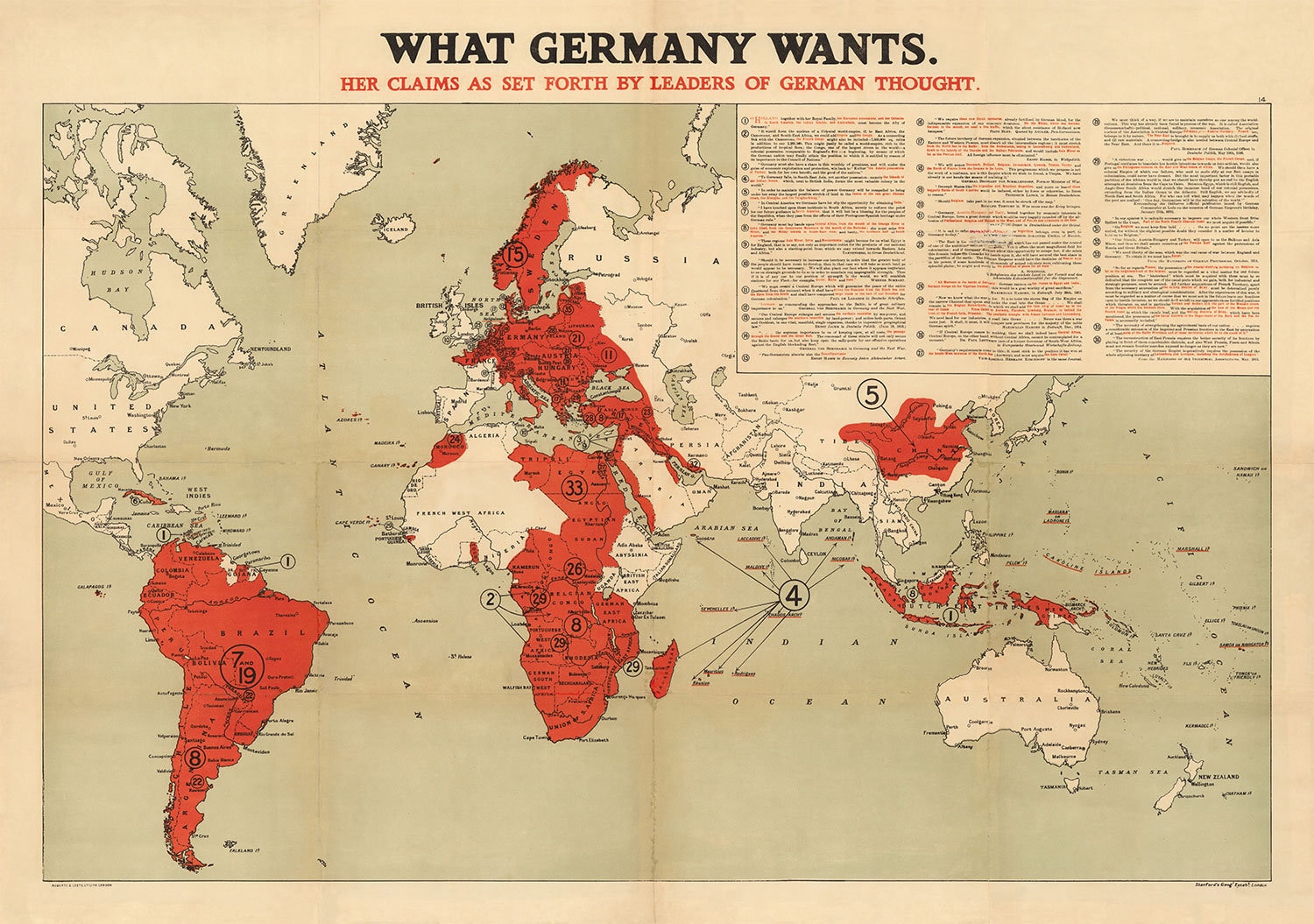 大正3年発行 海陸軍用「欧州全図」古地図/東京朝日新聞 戦前 ドイツ