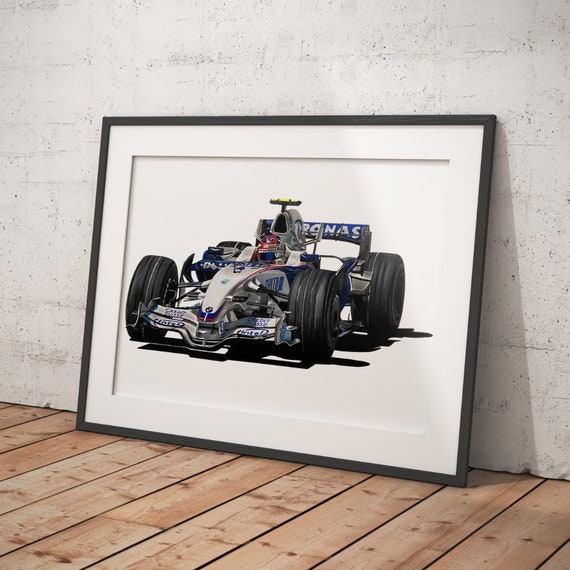 Limited Edition Print of Drawing | BMW Sauber F1.08 Robert Kubica