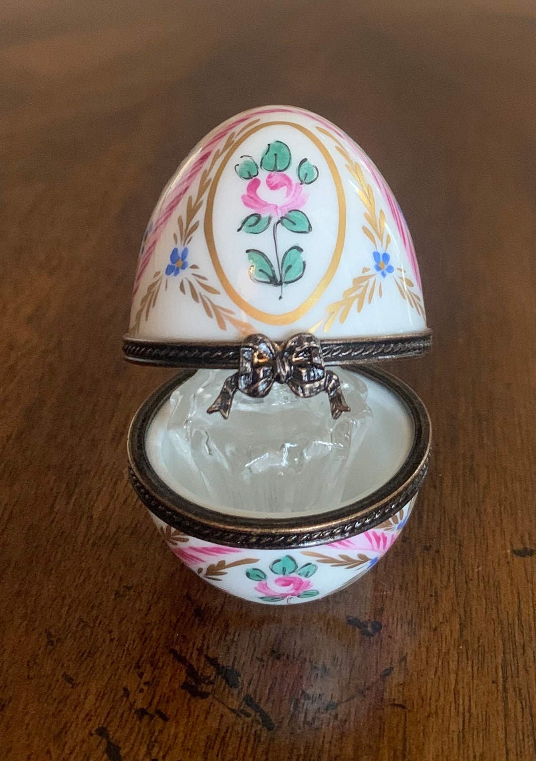 ヴィンテージ リモージュ 磁器 手描き 香水瓶 ボックス; リモージュ